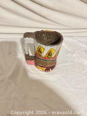 MaxSold Auction: Hand-Carved Painted Wooden Decorative Cup - Toronto (Ontario, Canada) SELLER MANAGED Downsizing Online Auction - Rutherford Avenue
