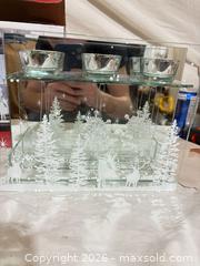 MaxSold Auction: HolidayStuff Glass & Metal 3-Tealight Holder with Snowflakes - Toronto (Ontario, Canada) SELLER MANAGED Downsizing Online Auction - Rutherford Avenue
