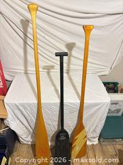 MaxSold Auction: Lot of 3 Wood Paddles: Canoe, Kayak, Dragon Boat - Toronto (Ontario, Canada) SELLER MANAGED Downsizing Online Auction - Rutherford Avenue