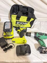 MaxSold Auction: Ryobi & Hitachi Cordless Drivers, Drill, Batteries, Charger, Bag - Toronto (Ontario, Canada) SELLER MANAGED Downsizing Online Auction - Rutherford Avenue