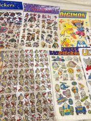 MaxSold Auction: Sticker Sheets Pack of 10 – Anime, Cartoon & Holographic, Large - Toronto (Ontario, Canada) SELLER MANAGED Downsizing Online Auction - Rutherford Avenue