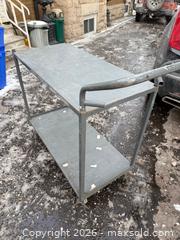 MaxSold Auction: VTG ALL METAL UTILITY CART ON WHEELS 2 SHELVES. - Hamilton (Ontario, Canada) SELLER MANAGED Estate Sale Online Auction - St. Clair Avenue