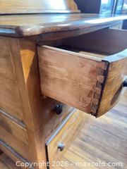 MaxSold Auction: 5 drawer antique maple dresser with mirror  - Almonte (Ontario, Canada) SELLER MANAGED Downsizing Online Auction - River Road