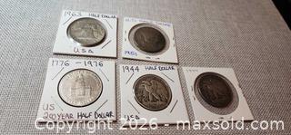 MaxSold Auction: 5 USA Half Dollars some Silver - Almonte (Ontario, Canada) SELLER MANAGED Downsizing Online Auction - River Road