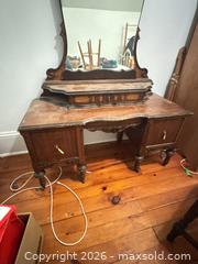 MaxSold Auction: Antique princess vanity with bench  - Almonte (Ontario, Canada) SELLER MANAGED Downsizing Online Auction - River Road