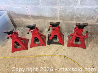 MaxSold Auction: Four 3-ton jack stands  - Almonte (Ontario, Canada) SELLER MANAGED Downsizing Online Auction - River Road