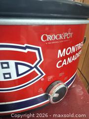 MaxSold Auction: Montreal Canadiens crock pot slow cooker and folding chair  - Almonte (Ontario, Canada) SELLER MANAGED Downsizing Online Auction - River Road