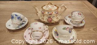 MaxSold Auction: Old Tea Pot and 4 Missed Matched Cups And Saucers - Almonte (Ontario, Canada) SELLER MANAGED Downsizing Online Auction - River Road