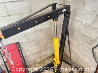 MaxSold Auction: Power fist 2 speed lift folding engine crane  - Almonte (Ontario, Canada) SELLER MANAGED Downsizing Online Auction - River Road