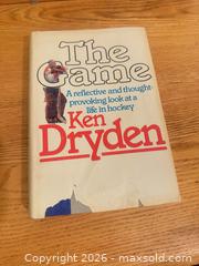 MaxSold Auction: Signed Ken Dryden “the game” book, dust jacket hard cover  - Almonte (Ontario, Canada) SELLER MANAGED Downsizing Online Auction - River Road
