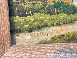 MaxSold Auction: Signed original farmhouse oil painting on board  - Almonte (Ontario, Canada) SELLER MANAGED Downsizing Online Auction - River Road