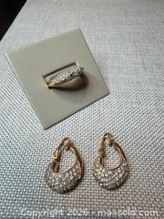 MaxSold Auction: Vintage Trifari Rhinestone encrusted earrings & ring  - Almonte (Ontario, Canada) SELLER MANAGED Downsizing Online Auction - River Road