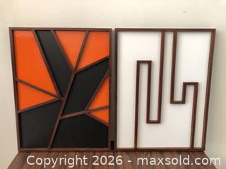 MaxSold Auction: Geometric Wood Wall Art Panels - Vaughan (Ontario, Canada) SELLER MANAGED Downsizing Online Auction - Andy Crescent