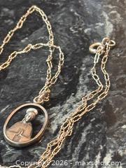 MaxSold Auction: Antique Sterling Silver 925 Oval Virgin Mary Reverse  Jesus Religious Medal Necklace - Pickering (Ontario, Canada) PARTNER MANAGED Estate Sale Online Auction - Granite Court