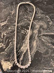 MaxSold Auction: Fancy Rhodium-Plated Cubic Zirconia Tennis Necklace - Pickering (Ontario, Canada) PARTNER MANAGED Estate Sale Online Auction - Granite Court
