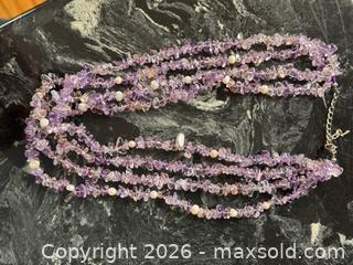 MaxSold Auction: Heavy 4 Multi-Strand Amethyst and Freshwater Pearl Necklace  - Pickering (Ontario, Canada) PARTNER MANAGED Estate Sale Online Auction - Granite Court