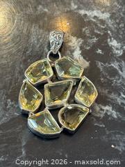 MaxSold Auction: Lovely Sterling Silver 925 Pendant with Green Quartz (Prasiolite) - Pickering (Ontario, Canada) PARTNER MANAGED Estate Sale Online Auction - Granite Court