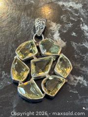 MaxSold Auction: Lovely Sterling Silver 925 Pendant with Green Quartz (Prasiolite) - Pickering (Ontario, Canada) PARTNER MANAGED Estate Sale Online Auction - Granite Court