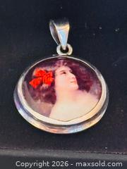 MaxSold Auction: Modern Sterling Silver 925 Victorian-Style Portrait Miniature Pendant Cameo Style - Pickering (Ontario, Canada) PARTNER MANAGED Estate Sale Online Auction - Granite Court