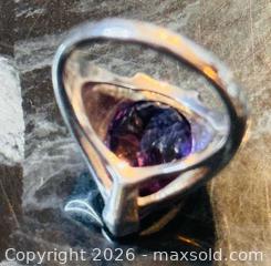 MaxSold Auction: Sterling Silver 925 Ring with Pear (Teardrop) Amethyst  - Pickering (Ontario, Canada) PARTNER MANAGED Estate Sale Online Auction - Granite Court