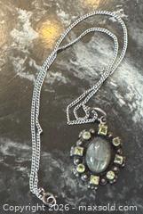 MaxSold Auction: Sterling Silver Labradorite Pendant Necklace with Peridot - Pickering (Ontario, Canada) PARTNER MANAGED Estate Sale Online Auction - Granite Court
