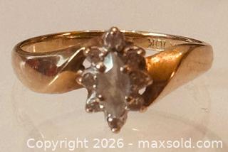 MaxSold Auction: Vintage 10K Yellow Gold Ring with Marquise Center and Halo - Pickering (Ontario, Canada) PARTNER MANAGED Estate Sale Online Auction - Granite Court