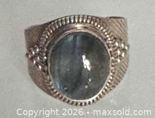 MaxSold Auction: Vintage Bohemian Sterling Silver 925 Scrollwork Vintage Labradorite Ring Sz 8 - Pickering (Ontario, Canada) PARTNER MANAGED Estate Sale Online Auction - Granite Court