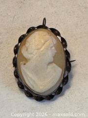 MaxSold Auction: Vintage Old Shell Cameo Brooch Pendant, Art Deco Classical Profile 12K Gold Filled / Sterling Silver 925 - Pickering (Ontario, Canada) PARTNER MANAGED Estate Sale Online Auction - Granite Court