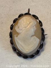 MaxSold Auction: Vintage Old Shell Cameo Brooch Pendant, Art Deco Classical Profile 12K Gold Filled / Sterling Silver 925 - Pickering (Ontario, Canada) PARTNER MANAGED Estate Sale Online Auction - Granite Court