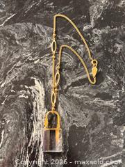 MaxSold Auction: Vintage Sherman Gold-Plated Padlock Pendant Necklace with Clear Crystal - Pickering (Ontario, Canada) PARTNER MANAGED Estate Sale Online Auction - Granite Court
