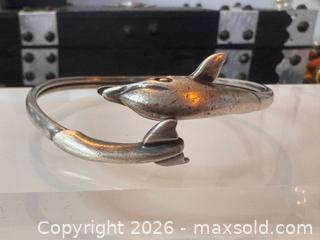 MaxSold Auction: Vintage Sterling Silver 925 Dolphin Bangle Bracelet - Pickering (Ontario, Canada) PARTNER MANAGED Estate Sale Online Auction - Granite Court