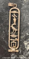 MaxSold Auction: Vintage Sterling Silver 925 Egyptian Hieroglyphic Pendant DAVID - Pickering (Ontario, Canada) PARTNER MANAGED Estate Sale Online Auction - Granite Court