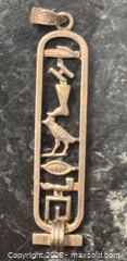 MaxSold Auction: Vintage Sterling Silver 925 Egyptian Hieroglyphic Pendant DAVID - Pickering (Ontario, Canada) PARTNER MANAGED Estate Sale Online Auction - Granite Court