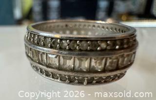 MaxSold Auction: Vintage Sterling Silver 925 Eternity Band Ring with Clear Crystals - Pickering (Ontario, Canada) PARTNER MANAGED Estate Sale Online Auction - Granite Court