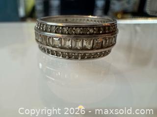 MaxSold Auction: Vintage Sterling Silver 925 Eternity Band Ring with Clear Crystals - Pickering (Ontario, Canada) PARTNER MANAGED Estate Sale Online Auction - Granite Court