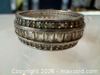 MaxSold Auction: Vintage Sterling Silver 925 Eternity Band Ring with Clear Crystals - Pickering (Ontario, Canada) PARTNER MANAGED Estate Sale Online Auction - Granite Court