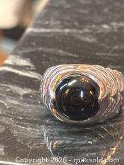 MaxSold Auction: Vintage Sterling Silver 925 Ring with Black Onyx Cabochon, Size 9 Mens Womens - Pickering (Ontario, Canada) PARTNER MANAGED Estate Sale Online Auction - Granite Court