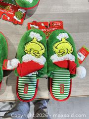 MaxSold Auction: 3 pairs new grinch slippers - Cocoa (Florida, USA) SELLER MANAGED Estate Sale Online Auction - Broadcast Court.