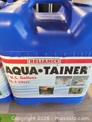 MaxSold Auction: Pair of aqua container reliance seven US gallon jugs - Cocoa (Florida, USA) SELLER MANAGED Estate Sale Online Auction - Broadcast Court.