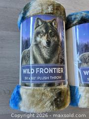 MaxSold Auction: Three wild frontier, plush throw blankets new - Cocoa (Florida, USA) SELLER MANAGED Estate Sale Online Auction - Broadcast Court.