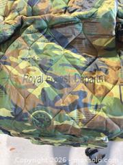 MaxSold Auction: Zip up military camo like blanket - Cocoa (Florida, USA) SELLER MANAGED Estate Sale Online Auction - Broadcast Court.