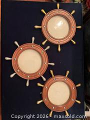MaxSold Auction: 3 Vintage Ship Wheel photo frames  - Blandford-Blenheim (Ontario, Canada) SELLER MANAGED Downsizing Online Auction -  Harmer Crescent