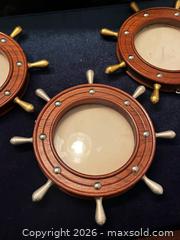 MaxSold Auction: 3 Vintage Ship Wheel photo frames  - Blandford-Blenheim (Ontario, Canada) SELLER MANAGED Downsizing Online Auction -  Harmer Crescent