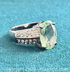 MaxSold Auction: Green Amethyst & Sterling Ring   - Blandford-Blenheim (Ontario, Canada) SELLER MANAGED Downsizing Online Auction -  Harmer Crescent
