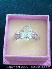 MaxSold Auction: Green Amethyst & Sterling Ring   - Blandford-Blenheim (Ontario, Canada) SELLER MANAGED Downsizing Online Auction -  Harmer Crescent