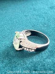 MaxSold Auction: Green Amethyst & Sterling Ring   - Blandford-Blenheim (Ontario, Canada) SELLER MANAGED Downsizing Online Auction -  Harmer Crescent