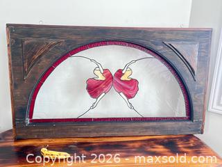 MaxSold Auction: Large Antique Framed Stained Glass  - Blandford-Blenheim (Ontario, Canada) SELLER MANAGED Downsizing Online Auction -  Harmer Crescent