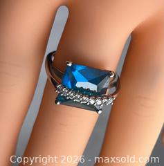 MaxSold Auction: Sterling silver & blue stone ring  - Blandford-Blenheim (Ontario, Canada) SELLER MANAGED Downsizing Online Auction -  Harmer Crescent