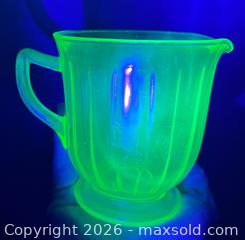 MaxSold Auction: Uranium Glass Creamer Anthropologie Plate  - Blandford-Blenheim (Ontario, Canada) SELLER MANAGED Downsizing Online Auction -  Harmer Crescent