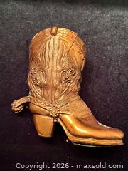 MaxSold Auction: Vintage Bronze/Copper Cowboy Boot - Blandford-Blenheim (Ontario, Canada) SELLER MANAGED Downsizing Online Auction -  Harmer Crescent